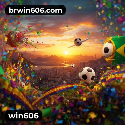 Tela de boas-vindas e lobby de jogos do aplicativo win606
