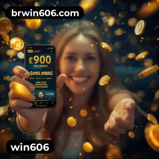Sessão de jogo em andamento no aplicativo win606 para Android